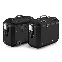 Valise latérale MONOKEY DLMK36B GIVI Trekker DOLOMITI BLACK LINE 36 litres aluminium noir LA PAIRE