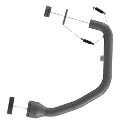 Tube collecteur décatalyseur racing 80027 pour échappement LeoVince et origine sur Husqvarna 125 Svartpilen / Vitpilen 2021 et +