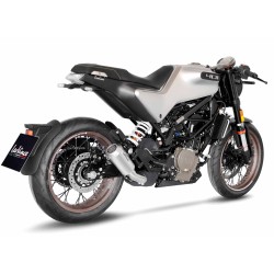 Échappement silencieux Slip-On LeoVince LV-10 inox pour Husqvarna 125 Svartpilen / Vitpilen 2021 et +, 401 Svartpilen / Vitpilen