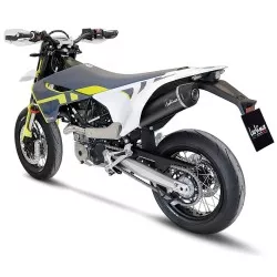 Échappement silencieux Slip-On LeoVince NERO Inox noir pour Husqvarna 701 Supermoto, 701 Enduro / LR 2021 et +