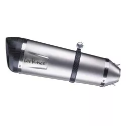 Échappement silencieux Slip-On LeoVince universel FACTORY S Racing inox avec Logo LeoVince, Ø 54
