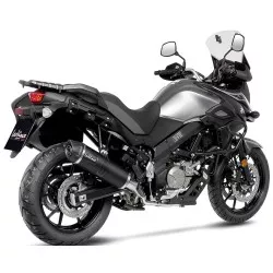 Échappement silencieux Slip-On LeoVince LV ONE EVO inox BLACK EDITION sur Suzuki DL 650 VSTROM / XT 2017 et +