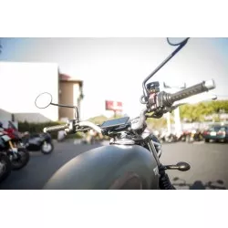 Pack complet SP-CONNECT Moto Bundle fixé sur guidon Samsung S9+