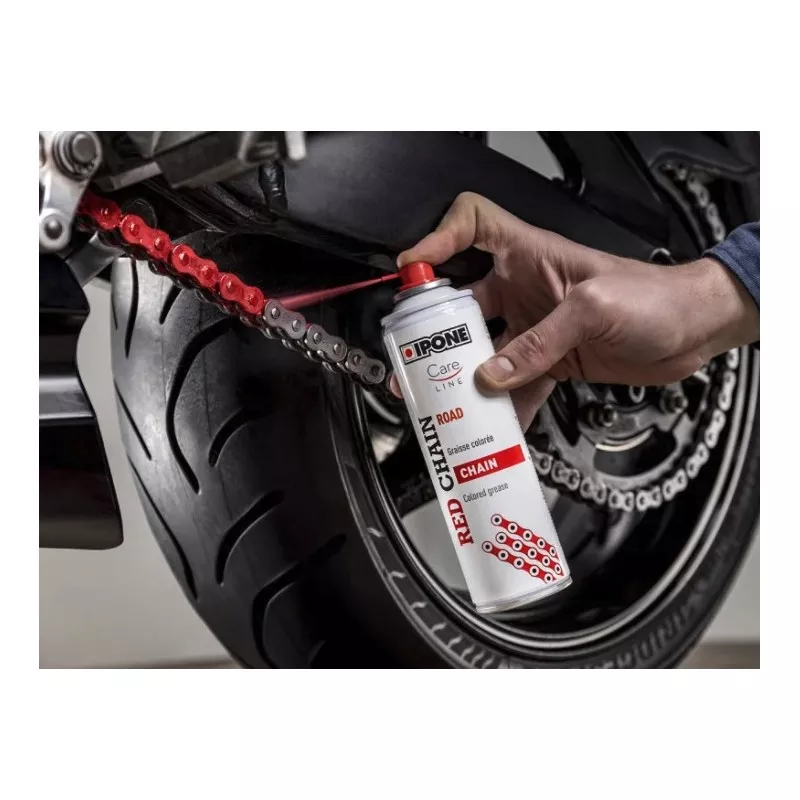 Graisse chaîne moto IPONE RED CHAIN ROAD 250ml ROUGE Tech2Roo