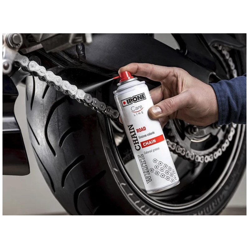 Graisse chaîne moto IPONE WHITE CHAIN ROAD 250ml BLANC - Tech2Roo