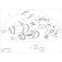 Silencieux Akrapovic pour DUCATI MONSTER 1100 / 1100S 2009-2010