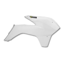 Ecope ouïes de radiateur Cycra Powerflow Blanc pour KTM SX125, SX150 2T, SX250, SXF350 4T, SXF450 4T 2013-2015