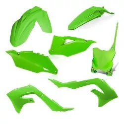 Cycra - KIT PLASTIQUE 5 ELEMENTS KAWASAKI KXF450 19-21 - Vert Standard