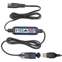 OptiMATE USB O108v2 Chargeur USB en ligne intelligent 3 300 mA, avec mode veille et contrôleur de batterie de véhicule.