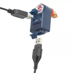 OptiMATE USB O105 Chargeur intelligent USB 3 300 mA double sortie résistant aux intempéries, avec prise MOTO BMW Triumph Ducati