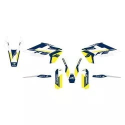 Swaps - Kit Déco Diamond Light - HUSQVARNA FE 250 et 450 (2017-2018) et TE 250, 300 2017 ou 2018 - Bleu