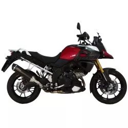 Échappement silencieux Slip-On LeoVince NERO Inox noir pour Suzuki VStrom 1000 2014-2016