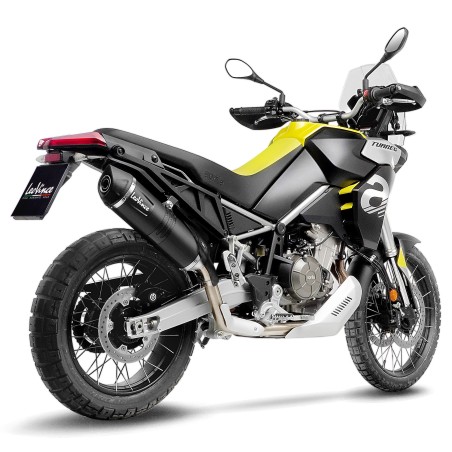 Échappement silencieux Slip-On LeoVince LV ONE EVO BLACK EDITION inox noir pour Aprilia Tuareg 660 2022 et +