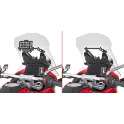 Châssis support GPS FB7413 GIVI à monter derrière la bulle, pour Ducati Multistrada V4 2021 et +