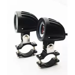 Feux additionnels moto led longue portée avec supports