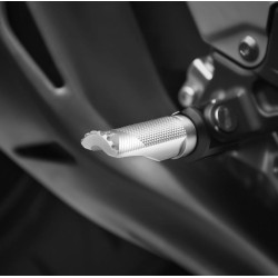 Cale-pieds pilote Snake Rizoma, adaptateur inclus, pour Ducati Multistrada 1260 / S / Pikes Peak / D-Air / Grand Tour