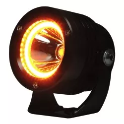 Feux additionnels clignotants moto BALL PLSU led longue portée avec supports