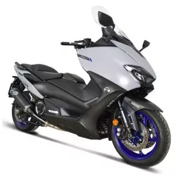 Ligne complète Termignoni Inox silencieux relevance Titane noir embout Carbone pour Yamaha TMax 560 / Tech Max 2020 et +