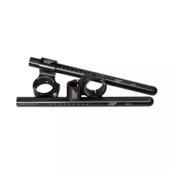 Guidons bracelet Aluminium ARP noir réhaussés pour fourche 50 mm