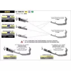 Collecteur Racing Titane ARROW 71768MI pour BMW S1000RR 2019 et +, S1000R 2021 et +