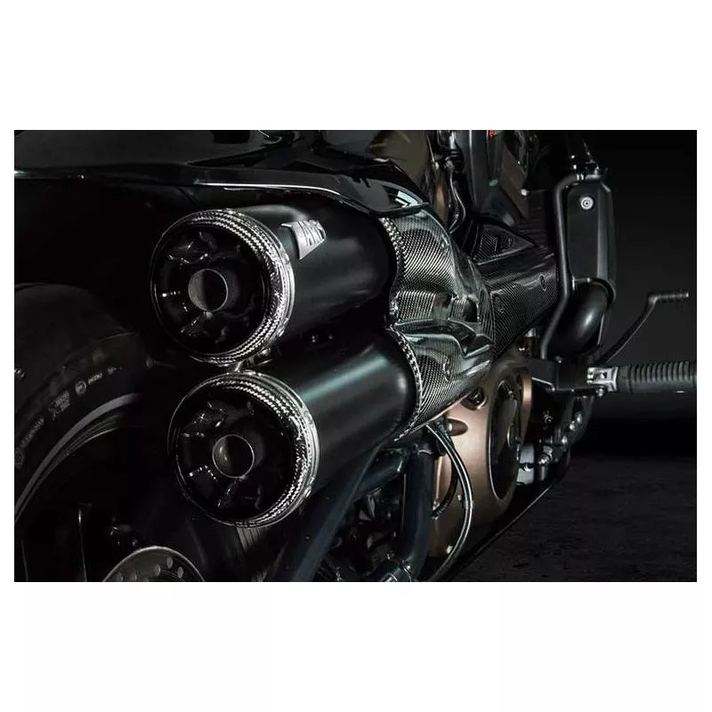 Kit silencieux TopGun double échappement homologué inox noir ZARD pour