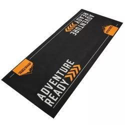 Tapis environnemental Moto ADVENTURE READY orange (idéal KTM) pour garage, atelier, paddock ou showroom