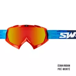 Swaps - Masque cross SWAP'S PIXEL Rouge + Ecran Iridium Or / Rouge PRÉ-MONTÉ