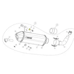 Rondelle d’échappement de rechange P-DR4 pour pot Akrapovic