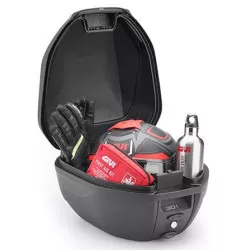 Top Case MONOLOCK C30N GIVI, 30 litres noir, catadioptres rouges avec platine et kit fixation inclus