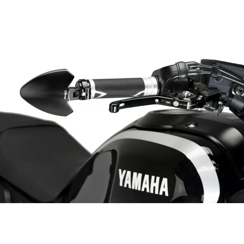 Rétroviseur Embout De Guidon Vintage Noir (la Paire