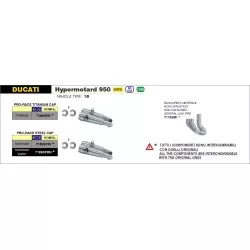 Raccord racing ARROW inox 71769MI non catalysé pour Ducati Hypermotard 950 / SP 2022 et +