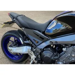 Caches latéraux en aluminium noir mat pour Yamaha MT09 2021 et +