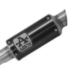 Silencieux GP2 ARROW Nichrom "Dark" inox noir, Homologué pour BMW S1000RR 2019 et +