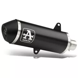 Silencieux URBAN ARROW 73505ANN Aluminium Dark, avec embout inox Noir, pour Piaggio MP3 500 LT 2014-2016