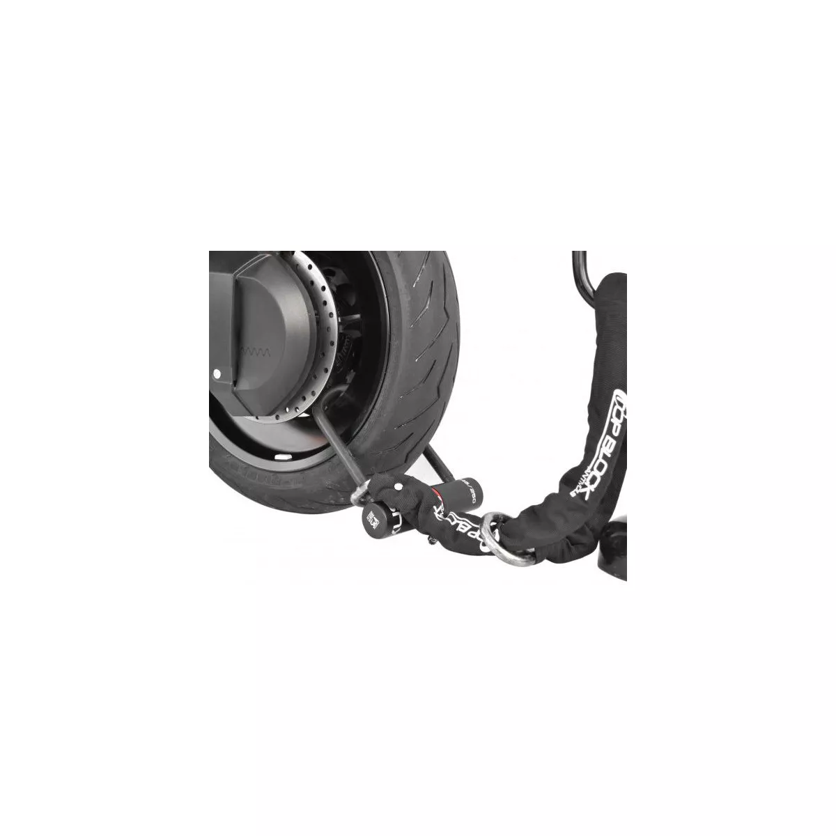 Antivol moto en U avec chaine TOP BLOCK NEXUS 146/180 pour BMW CE04 ...