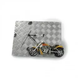Horloge murale avec moto custom