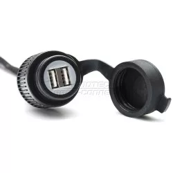Double port USB avec câblage 2.000 mA. 12 V