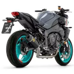 Silencieux INDY RACE ARROW 71946AKN Aluminium Dark (noir) embout carbone pour Yamaha MT10 2022 et +