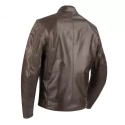 Blouson moto cuir SEGURA Laxey Marron