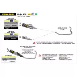 Collecteur Racing ARROW 71775MI Inox - Kawasaki Ninja 400, Z400 2023 et +, Z500, NInja 500 2024 et +