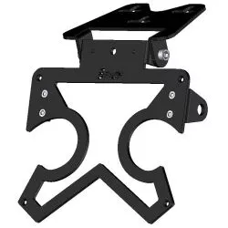 SUP03 Support de plaque universel GM Ermax Aluminium noir réglable + supports clignotants