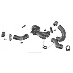 Tube collecteur décatalyseur racing 80036 pour échappement LeoVince et origine sur DUCATI Multistrada 1100 V4/ S /PIKES PEAK