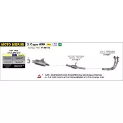 Raccord Racing 71778MI ARROW pour Moto Morini X-Cape 650 2022 et +