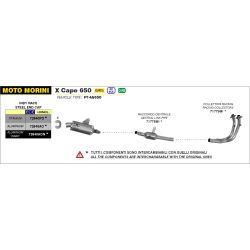 Silencieux INDY RACE ARROW 72640AON Aluminium Dark (noir) pour Moto Morini X-Cape 650 2022 et +