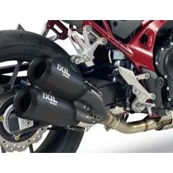 Silencieux double IXIL Slip-On Inox laqué noir pour Honda CB750 Hornet 2023 et +