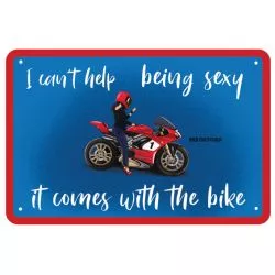 Plaque métallique "it comes with the bike" OXFORD pour votre garage, atelier ou votre maison