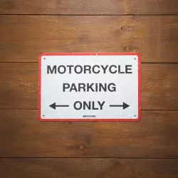 Plaque métallique "Parking" OXFORD pour votre garage, atelier ou votre maison