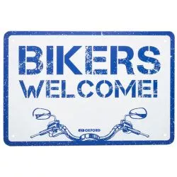 Plaque métallique "Welcome" OXFORD pour votre garage, atelier ou votre maison