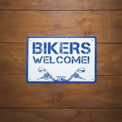 Plaque métallique "Welcome" OXFORD pour votre garage, atelier ou votre maison