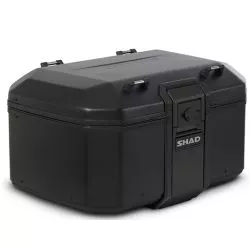 Top Case moto aluminium SHAD TERRA TR55 Aluminium PURE BLACK, volume 55 litres, capacité, 2 casques modulables